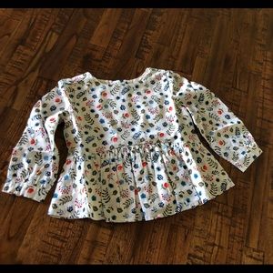 Adorable Toddler Girl 👧 Garden Peplum Top